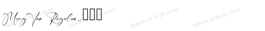 MingVar Regular字体转换